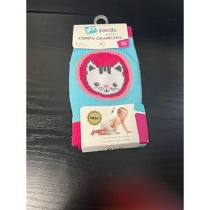 Comfy Crawlers Peds Baby slip on knee pad socks NWT